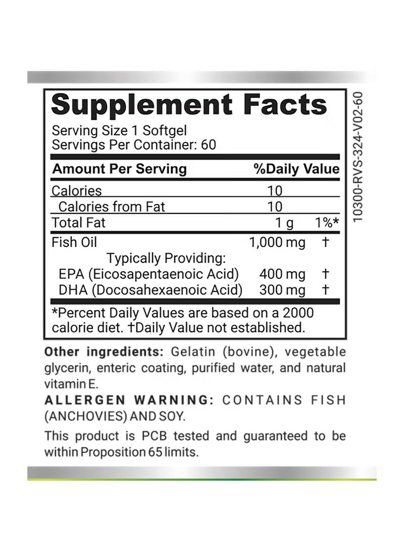 NATURE'S CHEC OMEGA 3 FISH OIL 1000MG CAP 60'S - Image 2